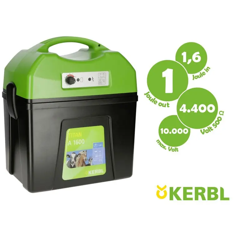 KERBL TITAN A1600 12V-Weidezaungerät, 1,6/1 Joule Sale