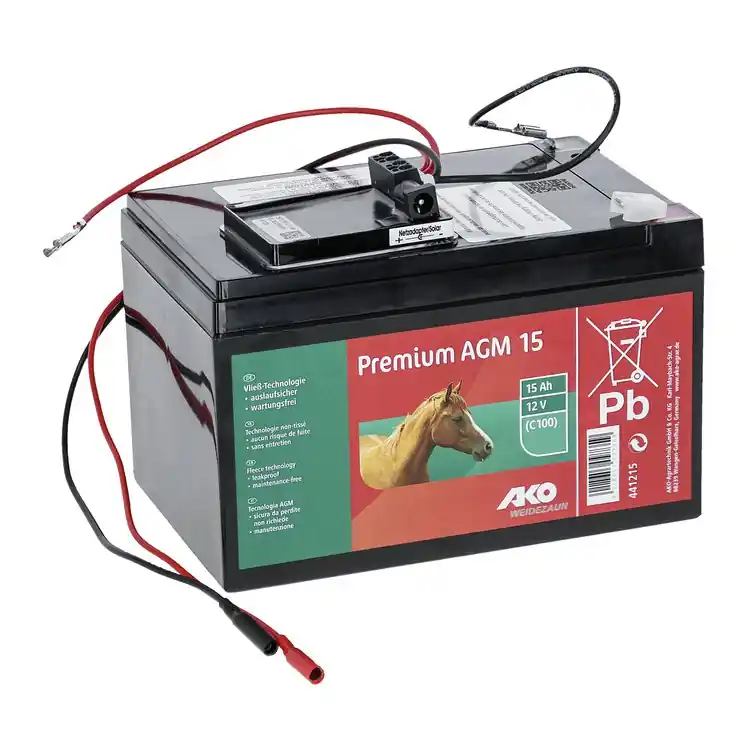 Rabatt AKO Vlies-Akku 12V, 15 Ah inkl. Ladegerät, für 9 V Batteriegeräte