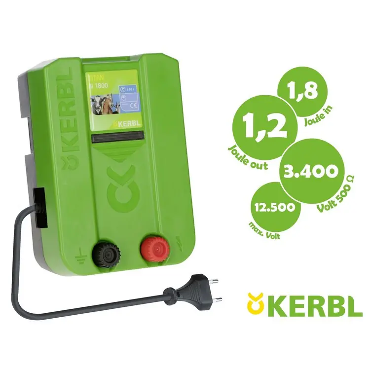 Aktuell KERBL TITAN N 1800 Weidezaungerät, 230V, 1,8/1,2 Joule