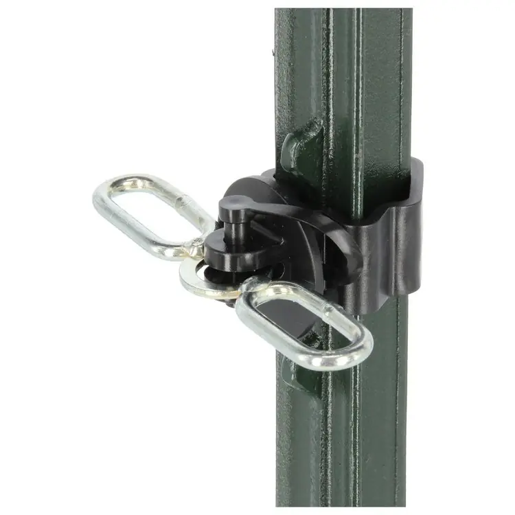 Preisreduziert T-Pfosten-Isolator schwarz mit Doppeleinhängung, Stück