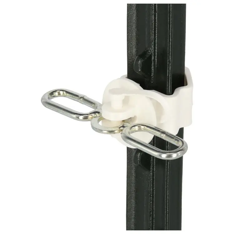 Knallerangebot T-Pfosten-Isolator weiß mit Doppeleinhängung, Stück