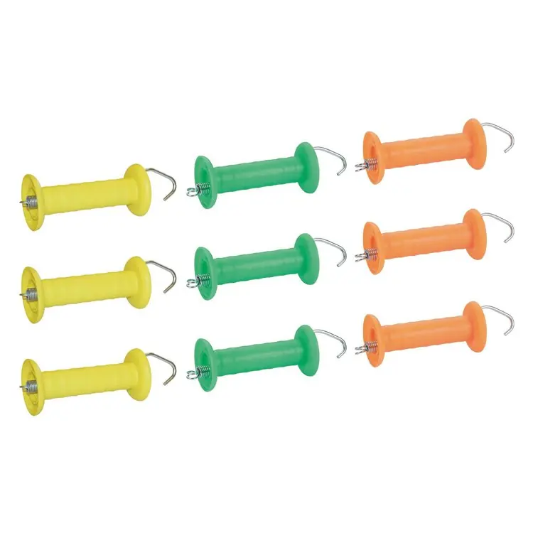 9x Trend-Torgriffe mit Zugfeder, je 3x gelb / grün / orange Versand Am Gleichen Tag