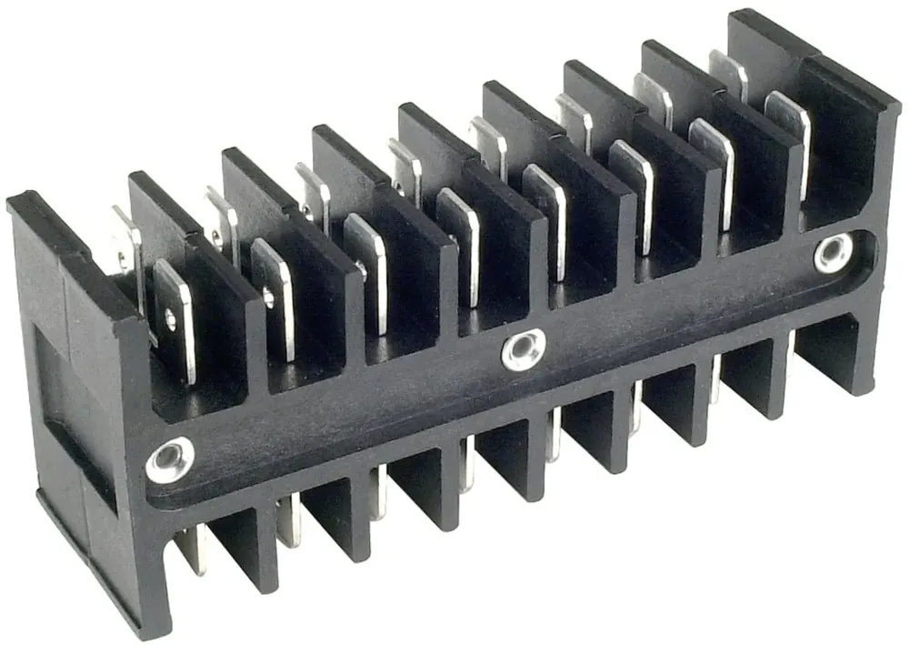 Herth + Buss Steckeinsätze 8-polig, 77 x 31 x 24 mm, 32 x Flachsteckanschluss 6,3 mm, verzinnt, (8 x 4), 50 290 038/33 Saisonangebot