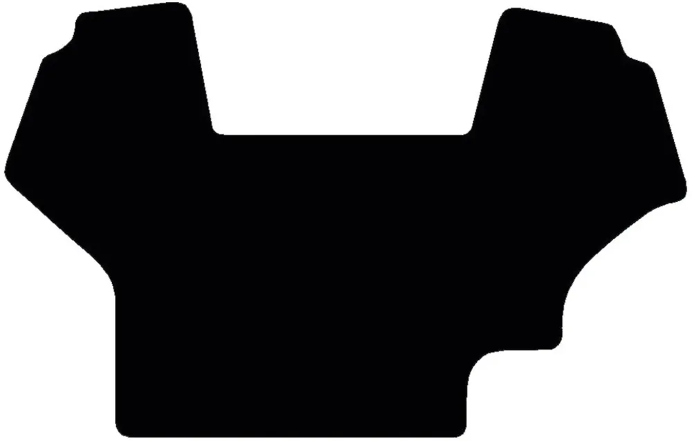 Echt Fußmatte Gummi schwarz, für Case IH Traktor Maxxum CVX 100, Tier 2-Motor, ab Bj. 00, Aussparung 18 x 18 cm rechts hinten