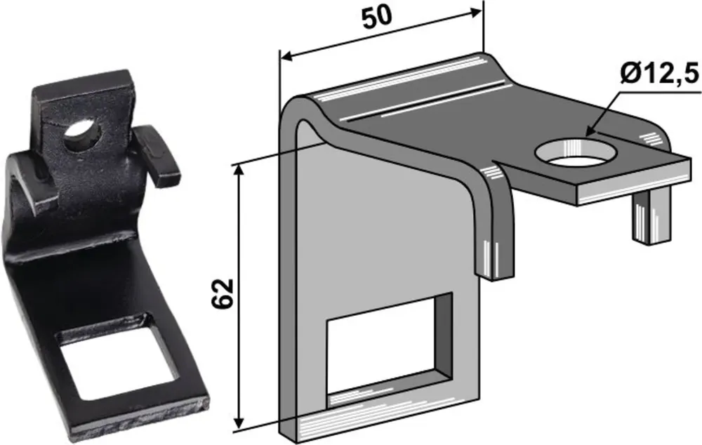 Online Kaufen Industriehof® Zinkenhalter "B" für Federzinken 32 x 12 mm, Passender Rahmen 50 x 50 mm für universal, 1.HH17-3015