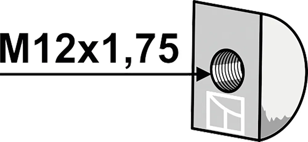 Industriehof® Halbmondkeil Gewinde M 12 x 1,75 IG, für Oberfeder Kultizinken Lemken, Einböck, Hatzenbichler, Steketee, 101.901.03 Online Kaufen