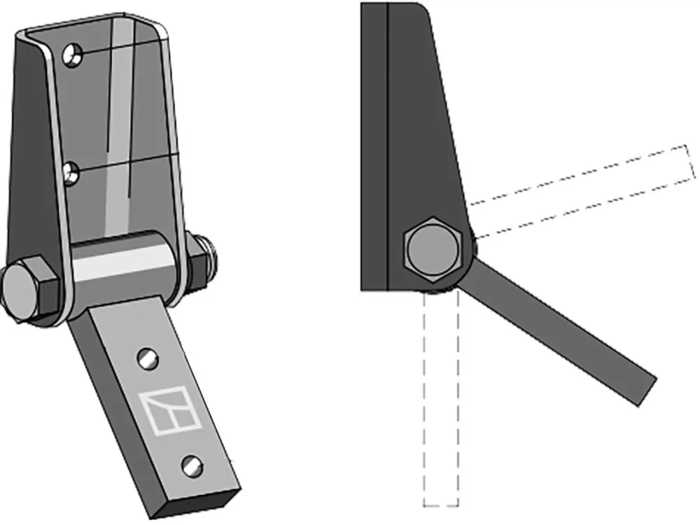 Super-Preis Industriehof® Winkelhalter 0 bis 180 °, 28; 33 x 10 mm, für Winkelmesser Grubberschare, 15-1006