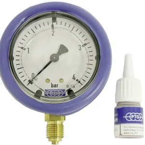PTG Manometer 4 bar mit blauer Schutzkappe, für Reifenfüll- und Schnellentlüftungsset Airbooster®, PTG-X-510-017 Abverkauf
