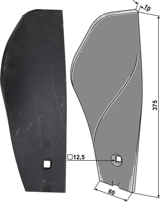 Industriehof® Randleitblech links/rechts 375 x 80 x 10 mm für Väderstad Neuheit