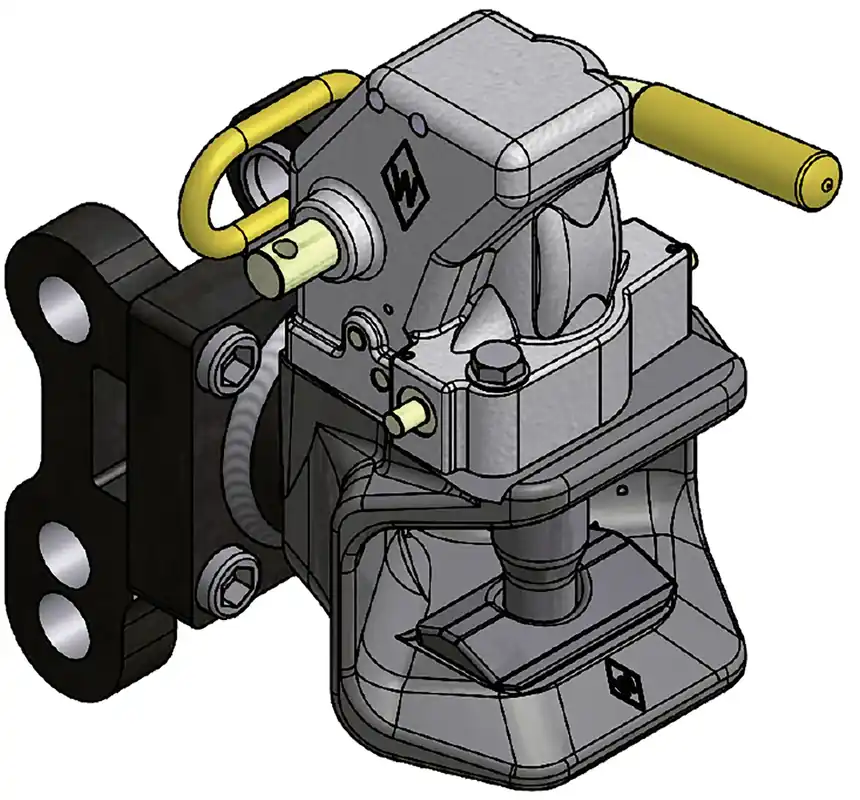 Walterscheid Zugmaul "KU2000/758NB" automatisch mit Konsole, Ø Bolzen 38 mm, schwarz, 8005101 Markenware