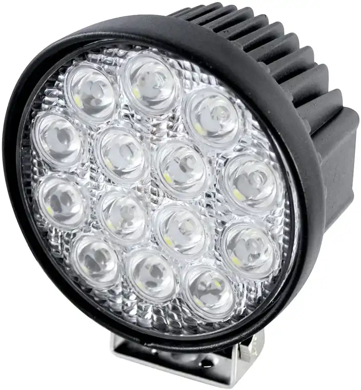 Neu Im Sortiment LED-Arbeitsscheinwerfer 2.500 lm/42 W, 10 – 30 V, 116 x 137,5 x 76 mm, weite Ausleuchtung