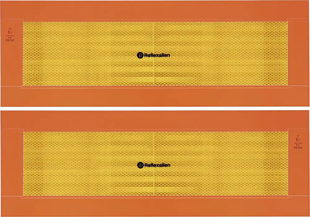 Warntafel 565 x 200 x 1 mm rot; orange, für Anhänger, Aluminium; Stahlblech Top-Preis