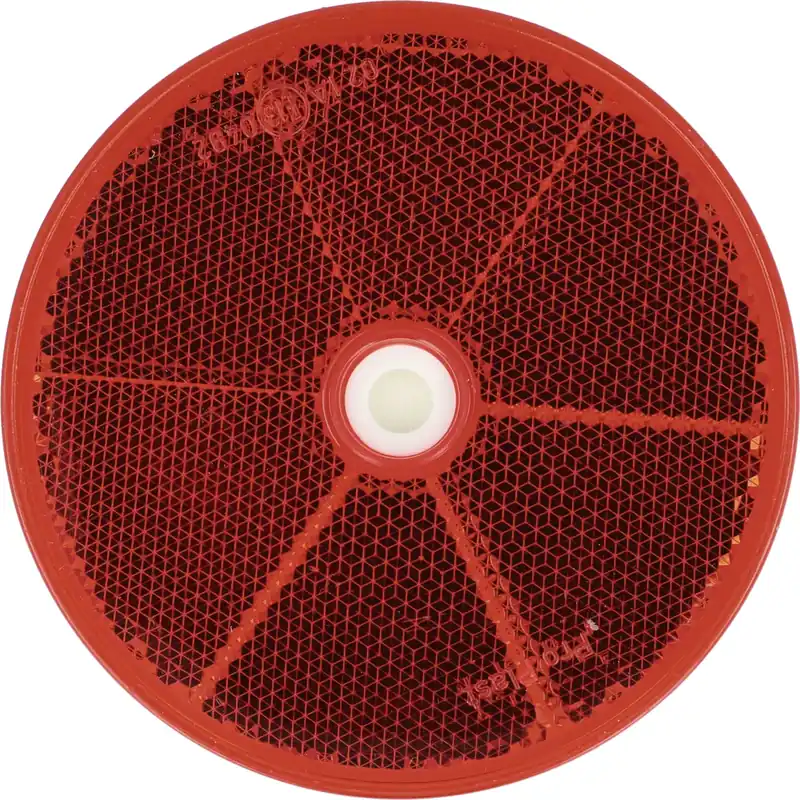 Rückstrahler rund, rot, Ø 80 mm, geklebt; geschraubt Knallerangebot