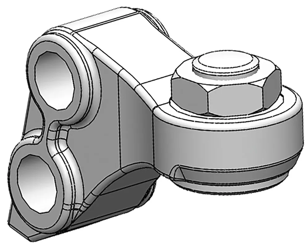 scharmüller Niederhalter "K80®" 15 °, mit Einstellschraube M 22 x 1,5, für Kugeleinsätze mit Handgriff, 02.481.316 Echt