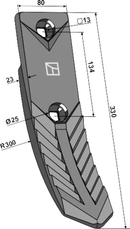 Preis Gesenkt Industriehof® Scharspitze 330 x 80 x 23 mm, für Grubber Lemken Karat, 101.IND-766.1