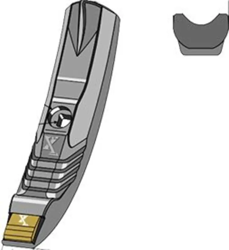 Industriehof® Scharspitze "eXtreme® Carbide Line" 265 x 55 mm, hartmetallbeschichtet, für Grubber Kuhn, 101.EXT-1172 Markenware