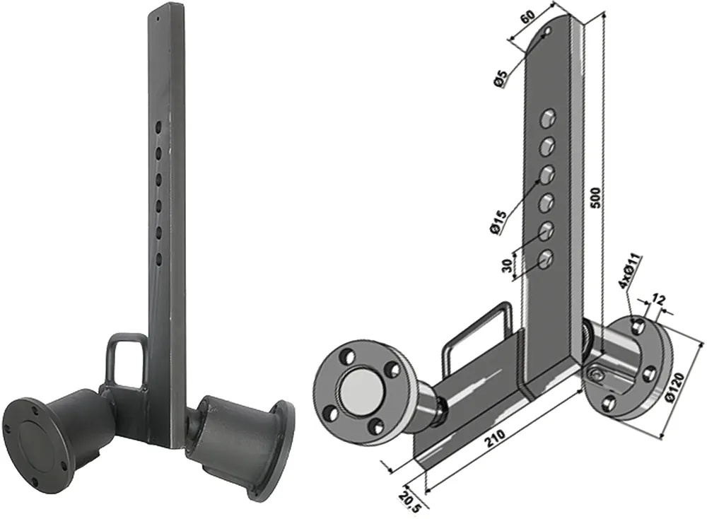 Direkt Vom Hersteller Industriehof® Scheibenlager mittig, mit Stiel, Ø außen 120 mm, Lochkreis 100 mm, 31-241359