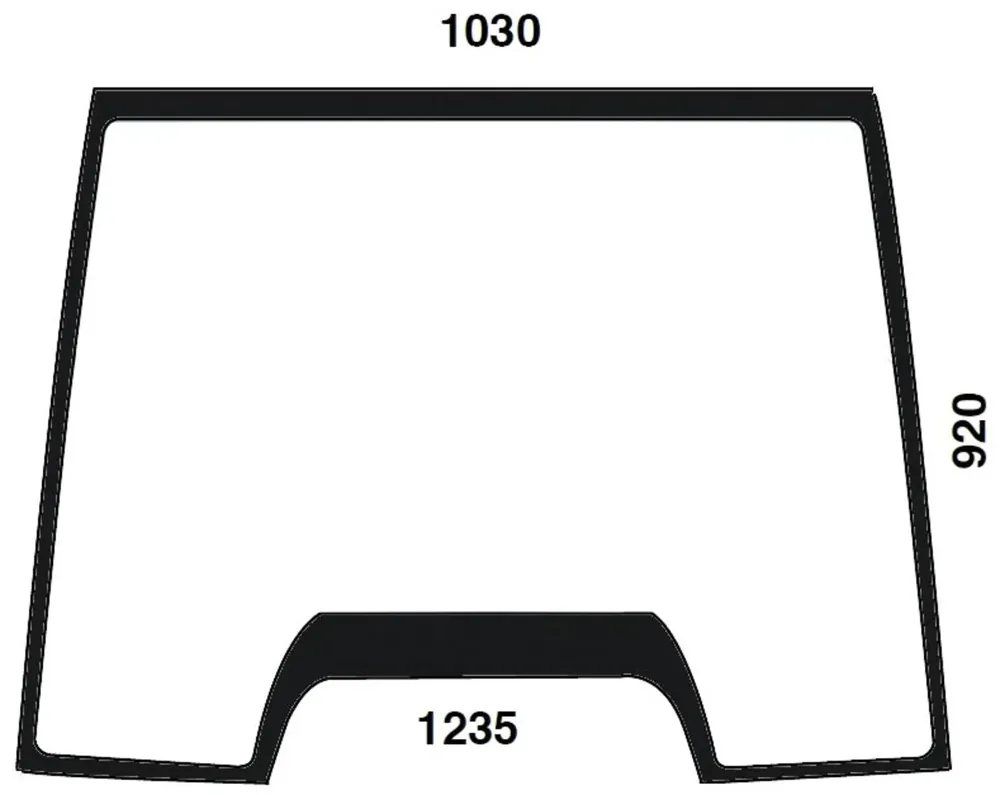 Frontscheibe grün, Siebdruck, geklebt, für Traktor Case IH CS, CVX; New Holland TVT; Steyr Rabatt