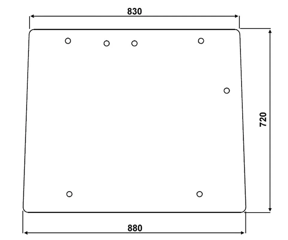 Neue Ware Frontscheibe grün, für Traktor Eicher VAC 656, 666, 680 – Lochmann