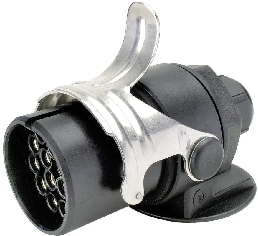 Herth + Buss Stecker 24 V, 15-polig, Schraubanschluss, für Kabel von 9 – 17 mm Durchmesser, mit Aderendhülsen, Zugentlastung, Lamellenkappe, 51 305 242 Echt