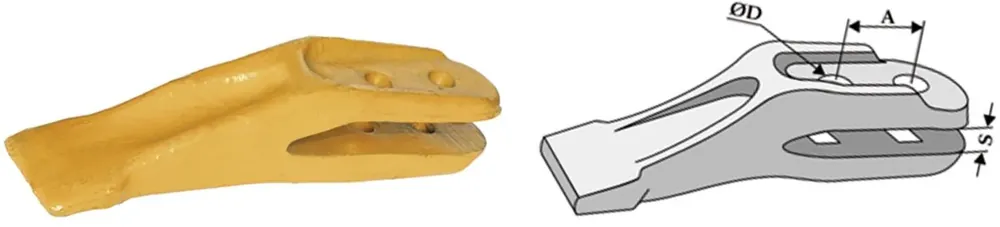 Ausverkauf Industriehof® Baggerzahn, 13 mm; 17 mm; 26 mm, für Hanomag