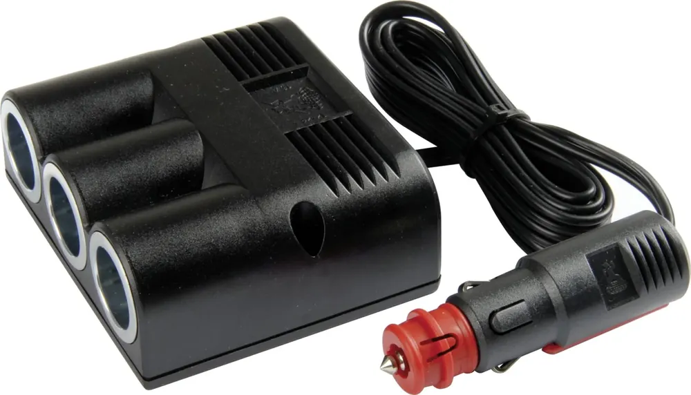Herth + Buss Steckdose 1-polig, 12 – 24 V, Kunststoff, 3-fach, mit Stecker, 51 306 444 Schnäppchen