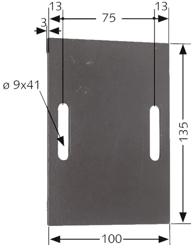 Schneller Versand Industriehof® Abstreifer 135 x 100 x 3 mm, Bohrung 41 x 9 mm für Lely Packerwalzen, 51-L104