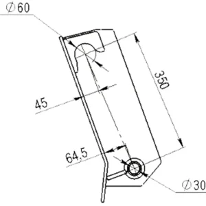 Sonderaktion Düvelsdorf Anschweißplatte für Hauer B (1.180 mm), 5110130