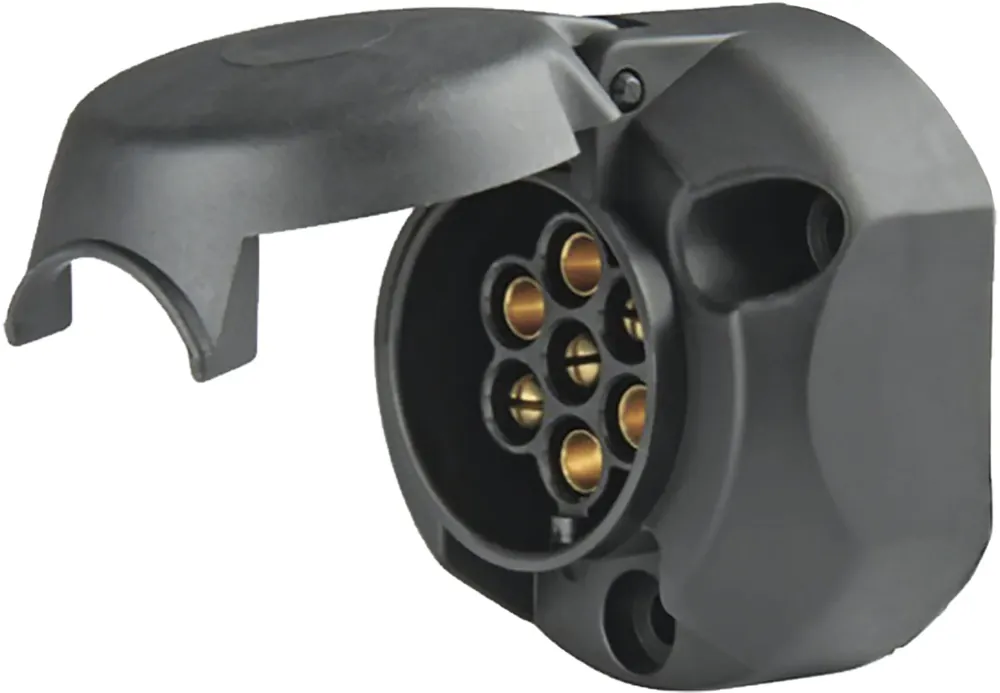Herth + Buss Steckdose 7-polig, 6 – 12 V, Schraubanschluss, Kunststoff, DIN ISO 1724, 51 305 127 Letzte Chance