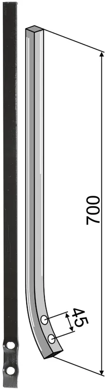 Industriehof® Spurlockerzinken 700 x 25 x 25 mm ohne Schar, für universal, 10.304982 Markenprodukt