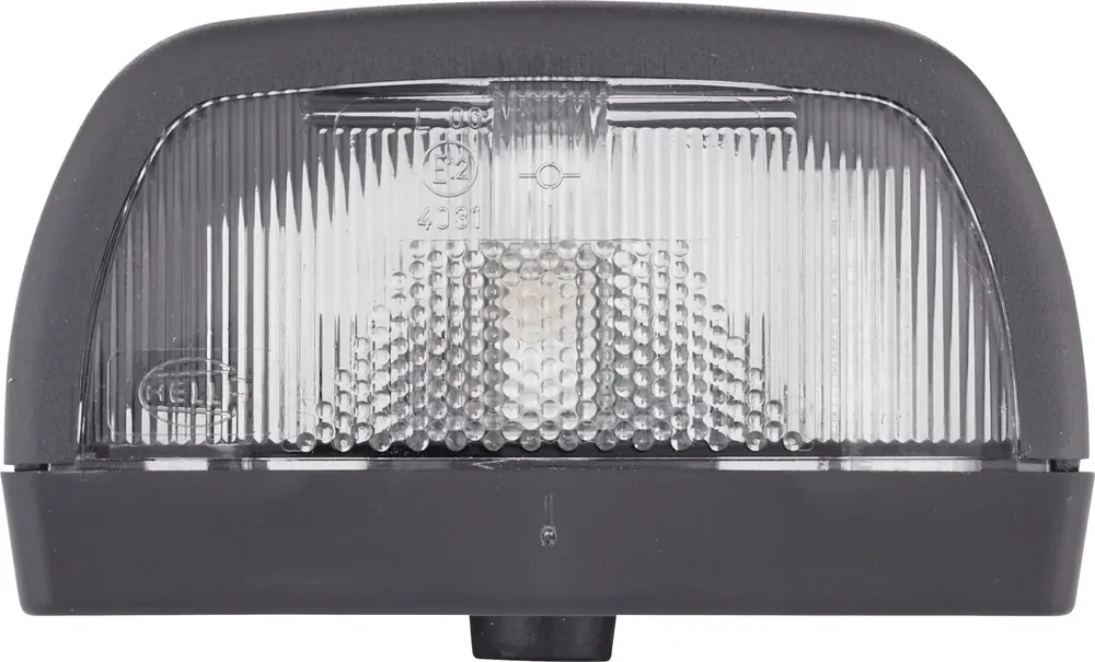 Ausverkauf Hella® Kennzeichenleuchte hinten links/rechts, R10W, schwarz, quadratisch, 102 x 55 x 56,5 mm, , 2KA 998 523-017