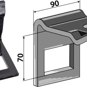 Abverkauf Industriehof® Zinkenhalter "D" für Federzinken 60 x 12 mm, Passender Rahmen 60 x 60 mm für universal, 1.HH17-3935