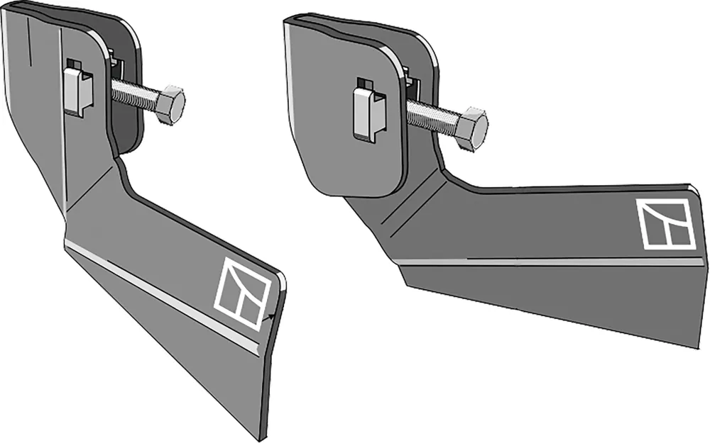 Industriehof® Flachhäufler links/rechts, 140 mm, für Schmotzer Hackmesser bis 240 mm Direkt Vom Hersteller