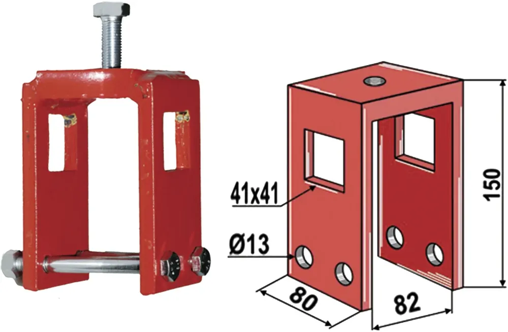 Neue Kollektion Industriehof® Zinkenhalter 150 x 80 x 82 mm für Spurlockererzinken 40 x 10/40 x 12 mm, Rahmen 80 x 80 mm, universal, 10.8080