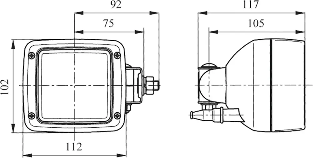 Hella® Arbeitsscheinwerfer "Ultra Beam Standard FF", 12 – 24 V, für nahe Ausleuchtung, waagerecht; geschraubt, 1GA 996 083-011 Nur Heute