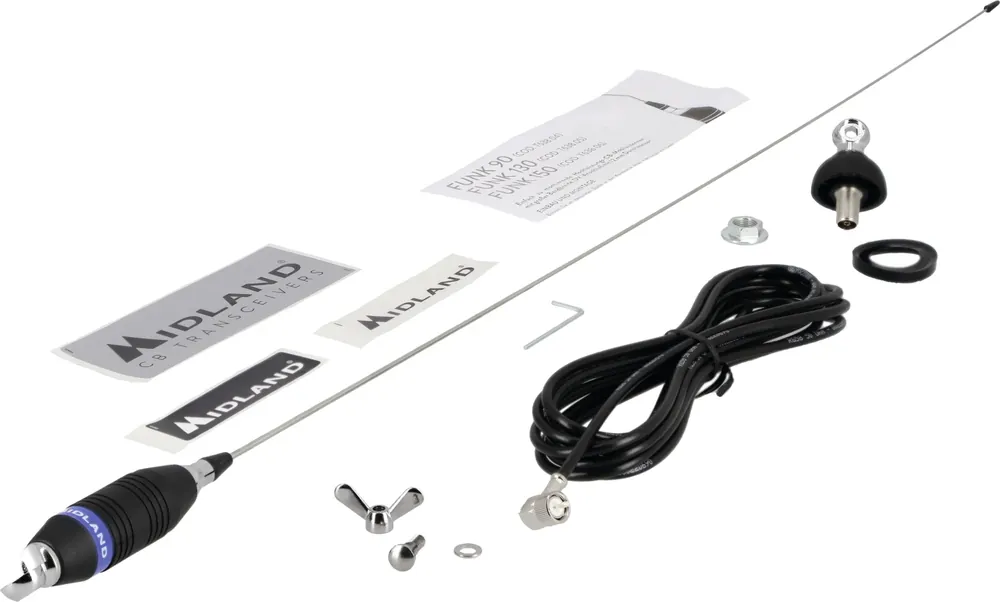 Direkt Vom Hersteller albrecht MIDLAND® Funkantenne "Funk 90" Leistung max. 200 W, Länge 900 mm, 1/4 Lamda, Anschluss DV, T638.04