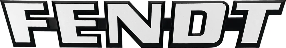 Bestseller Fendt Markenemblem "FENDT" silber; schwarz 320 x 55 mm, für Kühlergrill Traktor, 931502021530