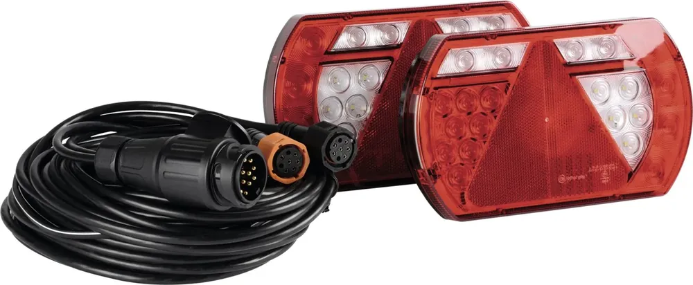 Herth + Buss LED-Rückleuchtensatz mit Schluss-, Brems-, Blink-, Rückfahr-, Nebel-, Kennzeichenlicht, Anbau Garantierte Lieferung