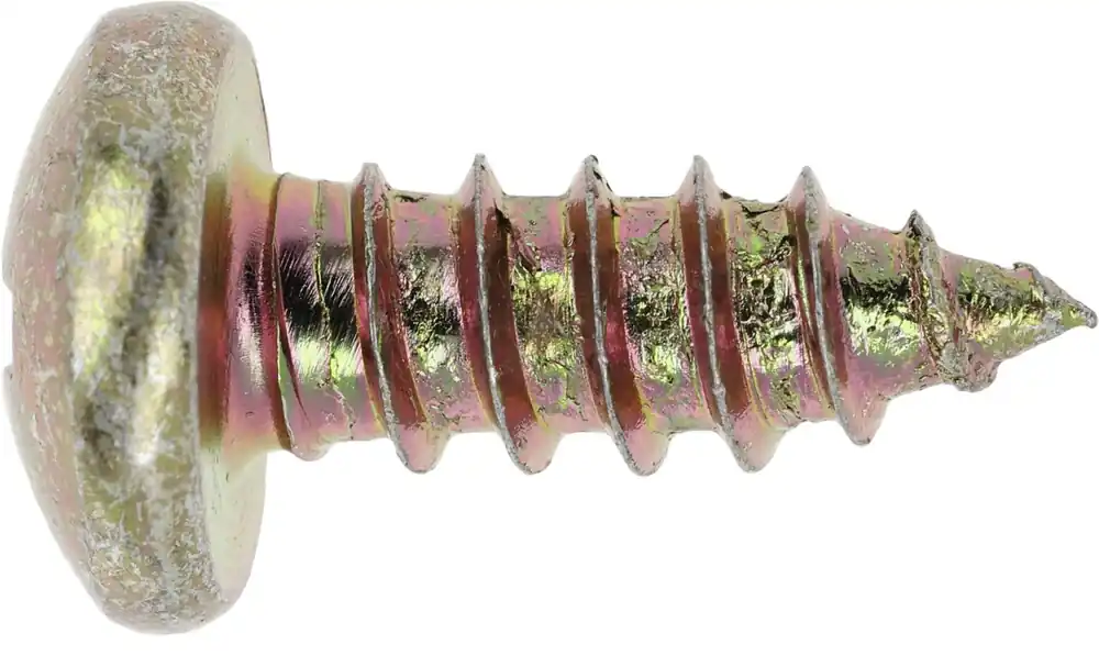 Billig Fendt Blechschraube DIN 7981 4,8 x 13 mm, Stahl, verzinkt gelb (A3L), Linsensenkkopf, mit Spitze, X493812105000