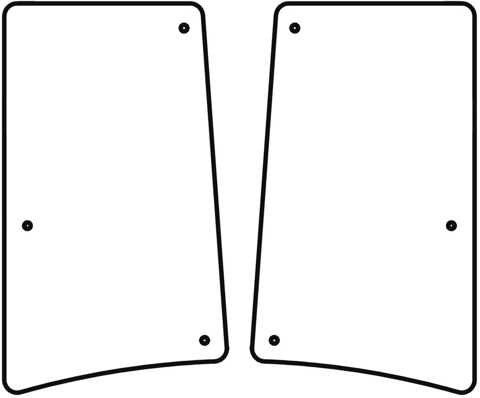 Seitenscheibe links/rechts, grün, ausstellbar, für Traktor John Deere 6000, 6010, 6020, 6020 Premium, 6015 Classic Begrenztes Angebot