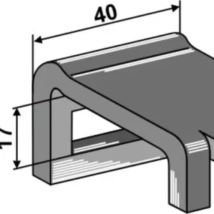 Zertifiziert Industriehof® Zinkenhalter "B" für Federzinken 25 x 8 mm, Passender Rahmen 35 x 10 mm für universal, 2.HH30-35