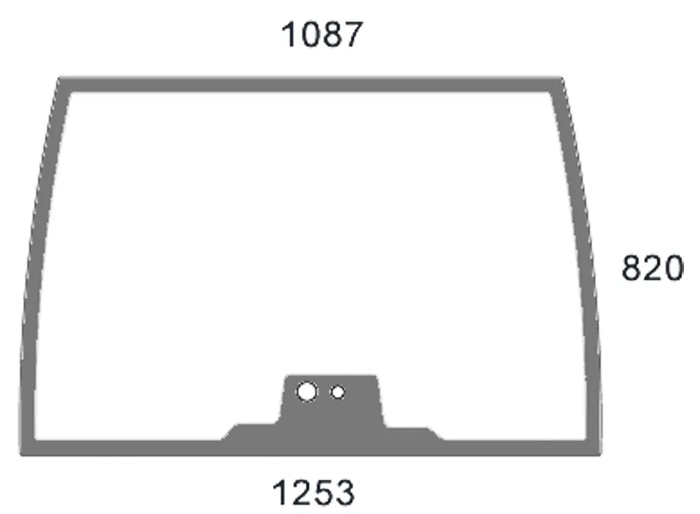 Expressversand Frontscheibe klar, Siebdruck, für Fendt Farmer 300, 400, Favorit 500, 700, 800, 900