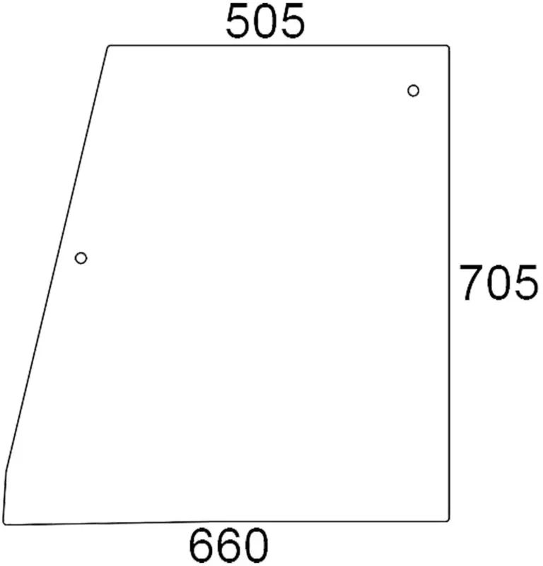 Geprüft Seitenscheibe vorn rechts, klar, für Traktor Steyr 8000, 8100 - SK-1; SK-2