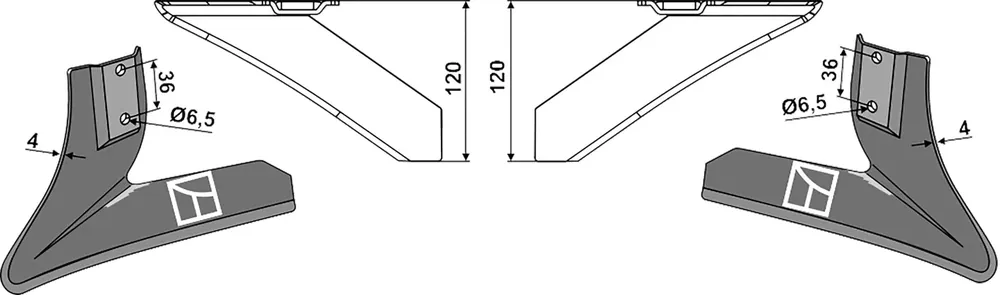 Bestseller Industriehof® Winkelmesser links/rechts 120 mm, für Hackgerät Einböck, Schmotzer