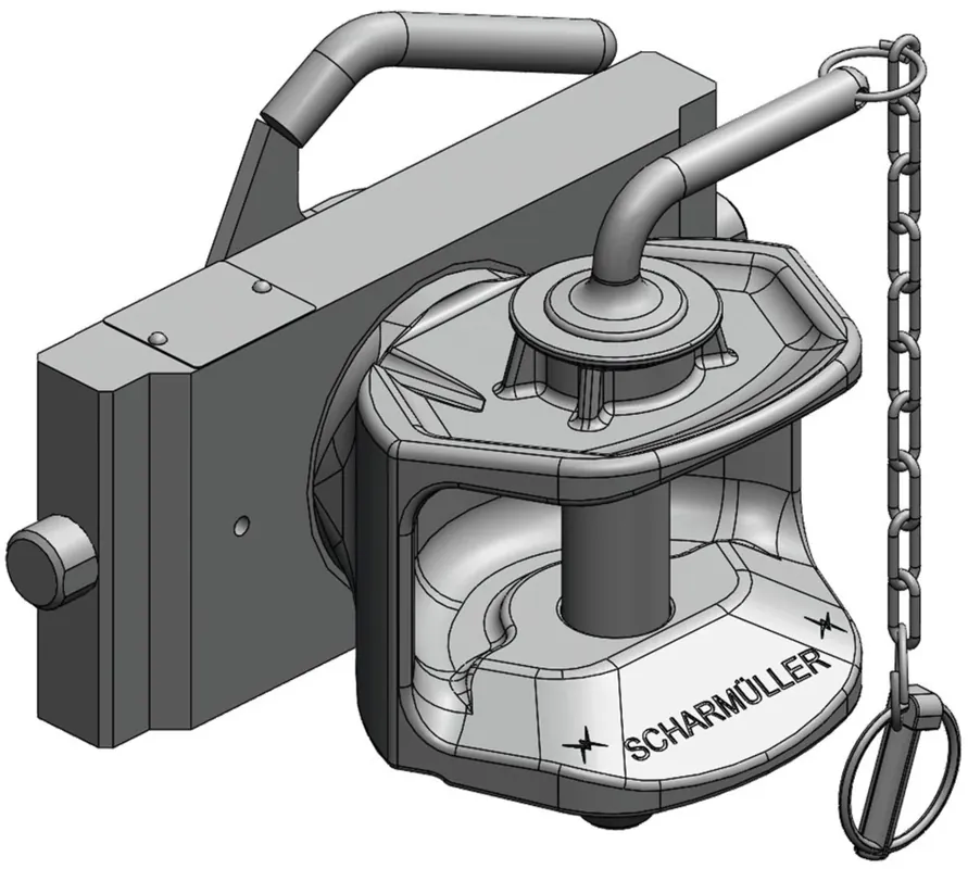 scharmüller Zugmaul manuell, 255/25/32 mm, Ø Bolzen 31 mm, schwarz, 03.2555.01-A02 Super-Preis