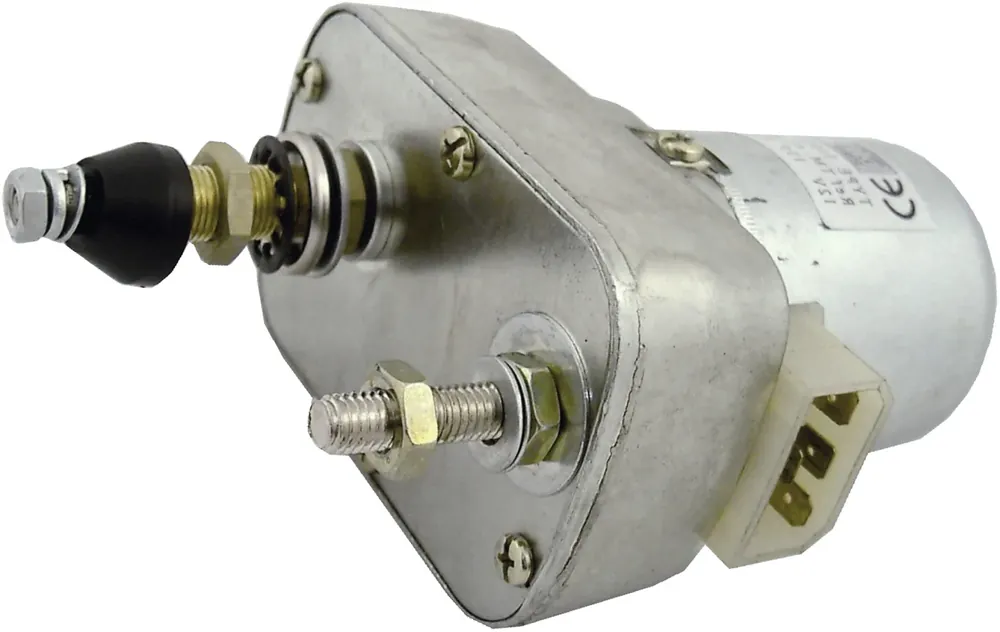 Preisknaller Scheibenwischermotor 12 V, Wischwinkel 135 °, 53 mm, Ø Welle 8 mm x M 6 AG für Deutz