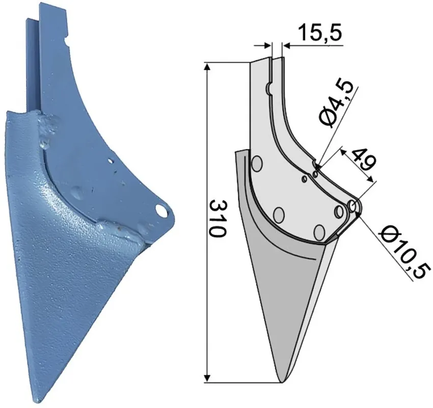 Sonderangebot Industriehof® Säschar 15,5 x 310 x 122 mm, für Sämaschine Kleine Unicorn, 99.KL-01