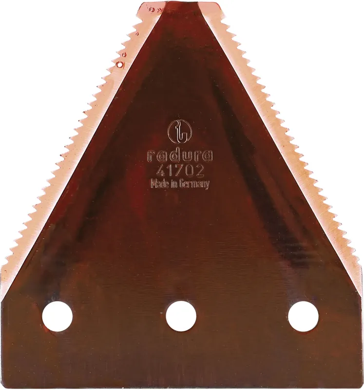 Direktkauf radura® Messerklinge "Standard" 80 x 76 x 2 mm, unten, gezahnt, fein (14 tpi), für Mähdrescher