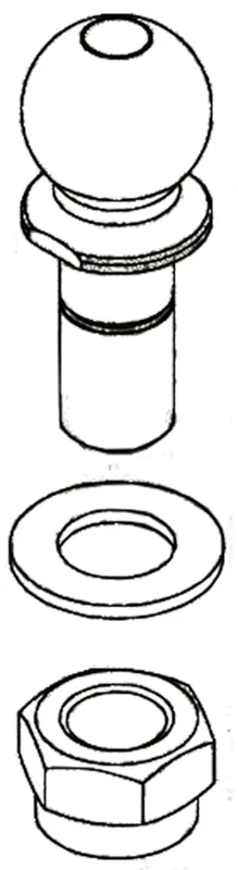 Walterscheid Kugelkopf "KK50", Ø Kugelkopf 50 mm, mit Mutter, für Zwangslenkung Easy Fit Steering System, Kugelkit Modellreihe KB8300, 8004738 Heißes Angebot