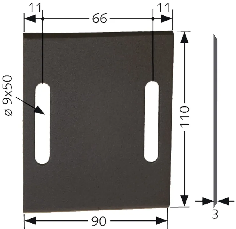 Mega-Angebot Industriehof® Abstreifer 110 x 90 x 3 mm, Bohrung 50 x 9 mm für Lely Packerwalzen, 51-L100